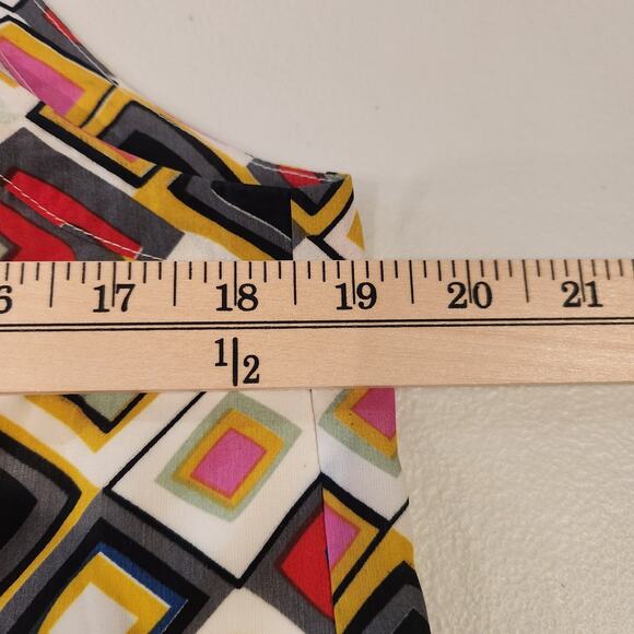 Sabine Womens Multi Color Geo Print Tied Rope Strap Tank Top Size Small Y2K 90s - Picture 8 of 10